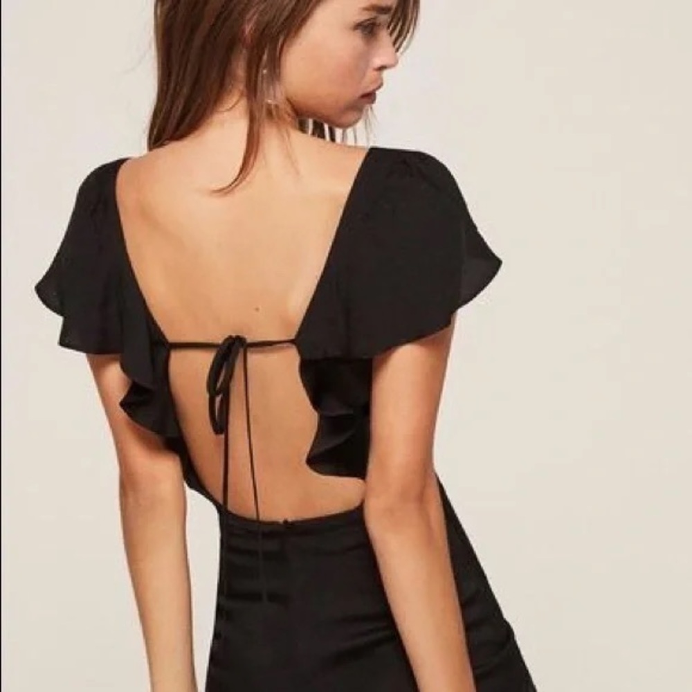 Reformation Black Cozumel Jumpsuit View 2